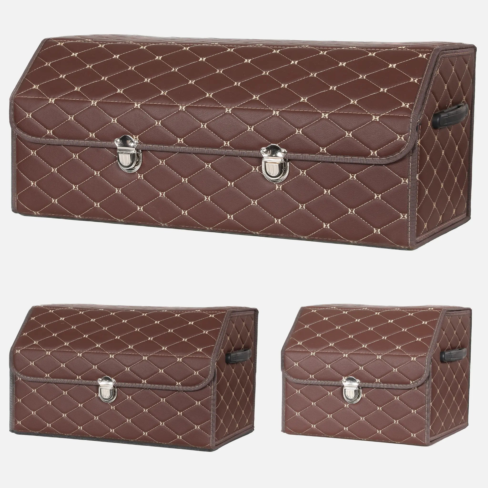 Chocolate Brown Diamond Trunk Organizer