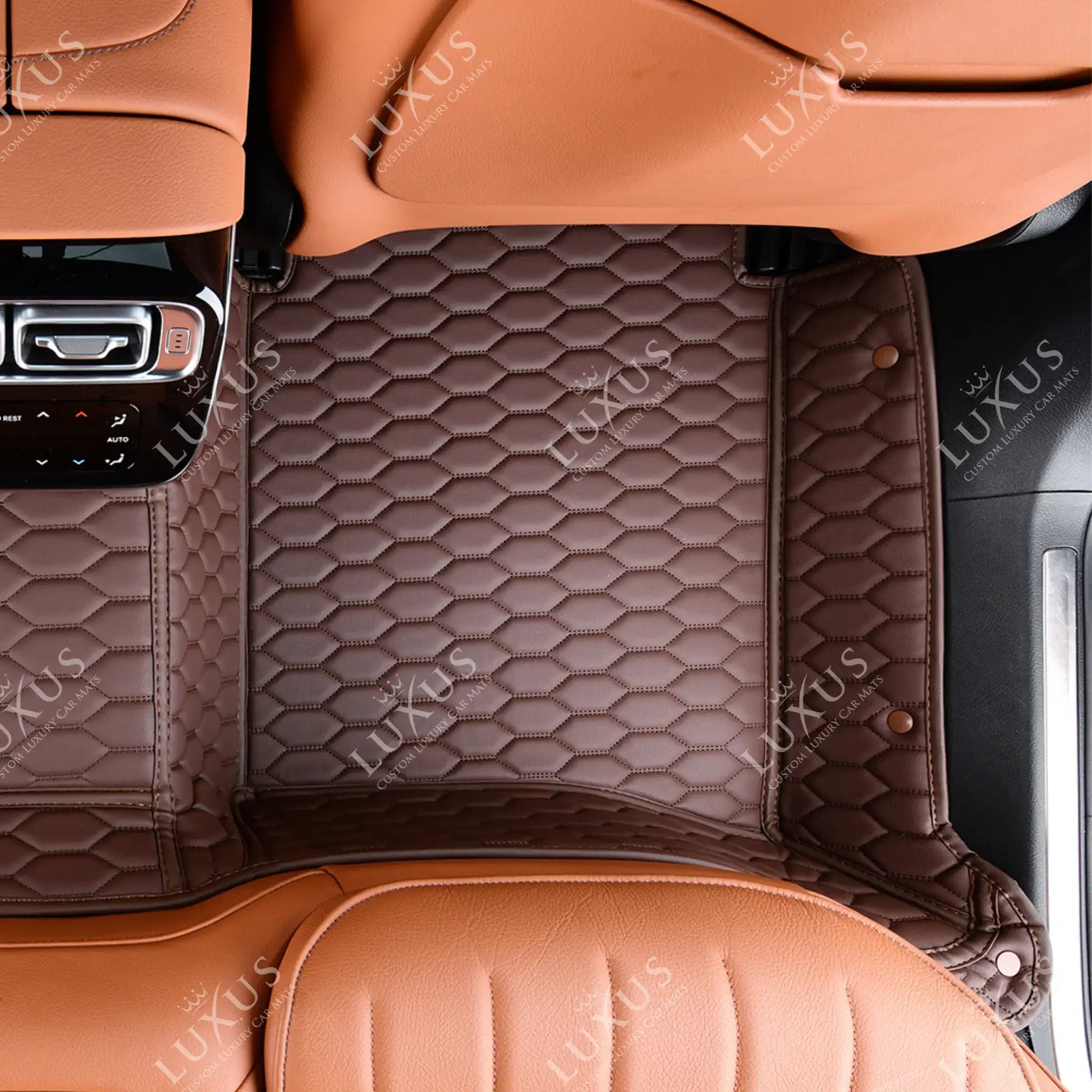 Luxus Premium Honeycomb Custom Car Mats Set | Chocolate Brown