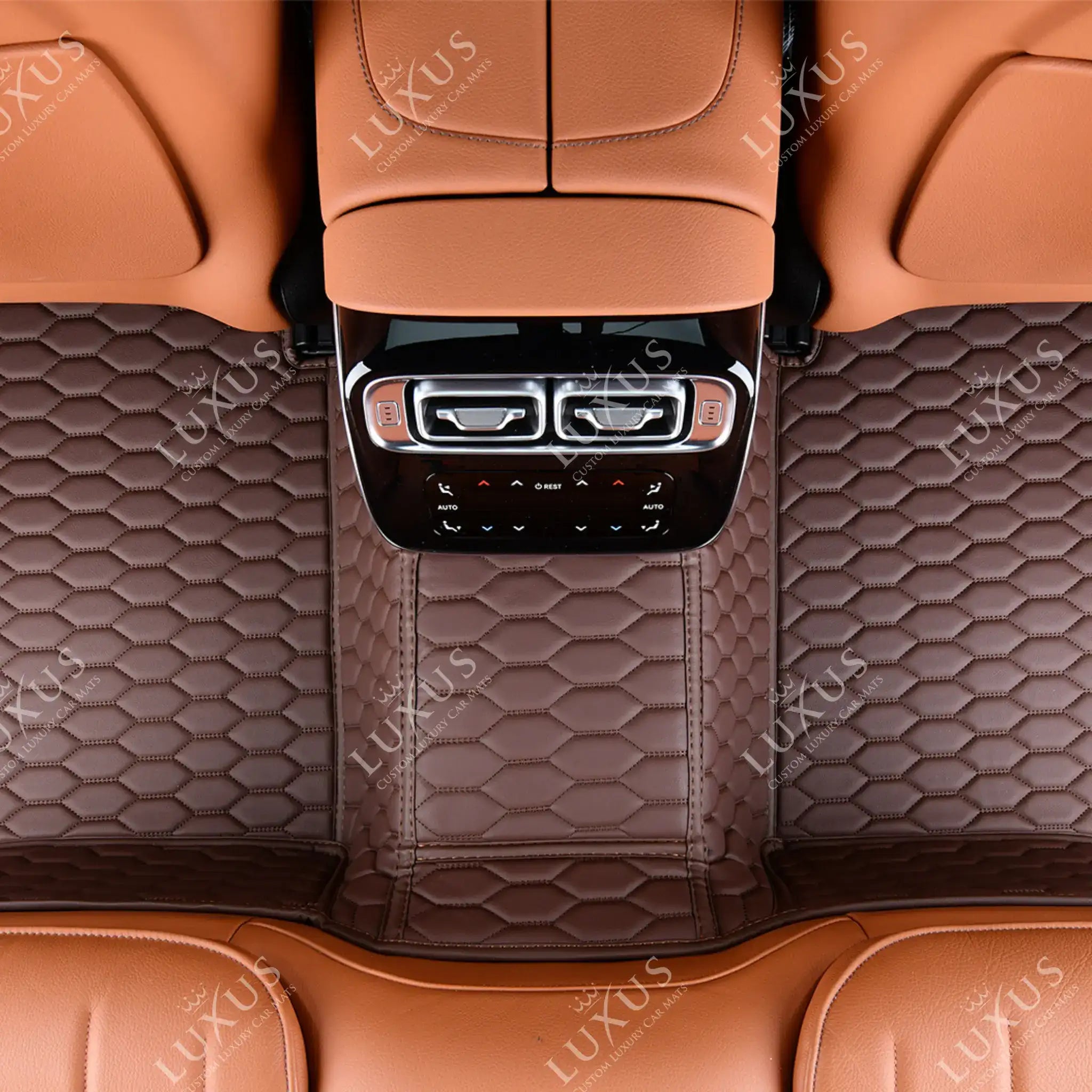 Luxus Premium Honeycomb Custom Car Mats Set | Chocolate Brown