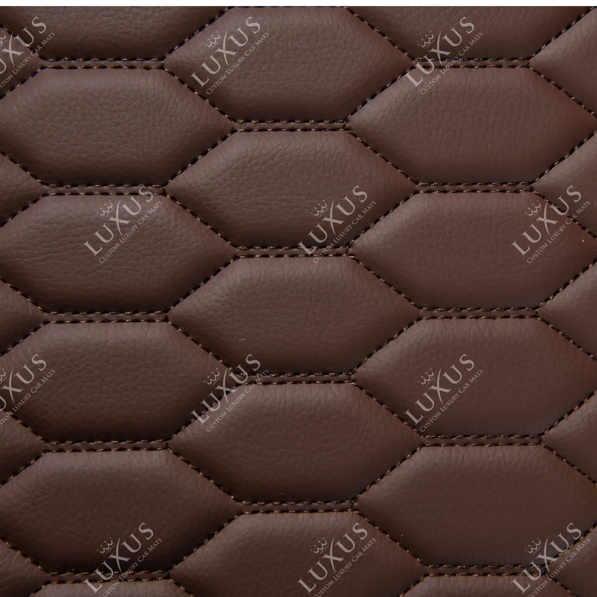 Luxus Premium Honeycomb Custom Car Mats Set | Chocolate Brown