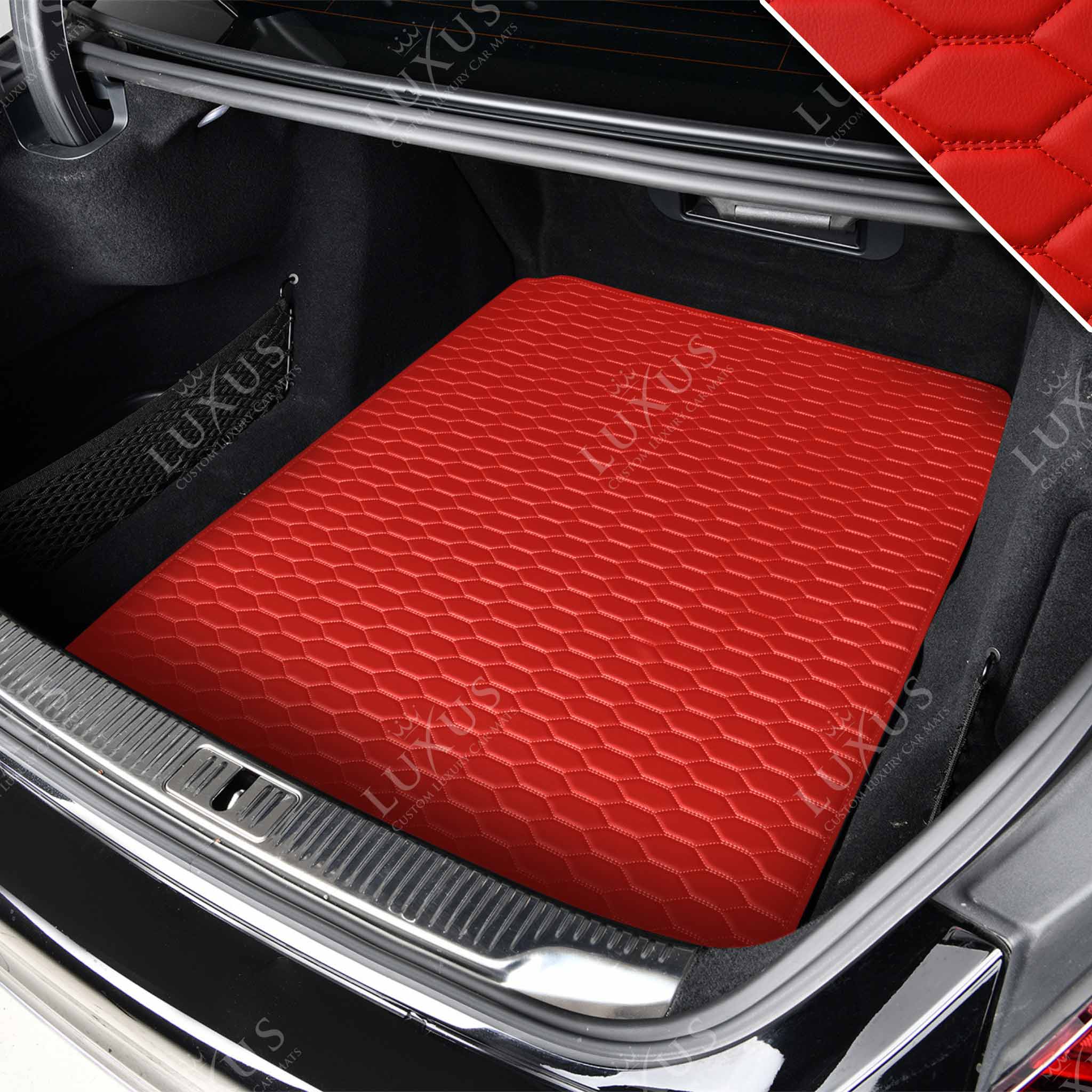 Luxus Premium Honeycomb Custom Base Trunk Liner | Ferrari Red