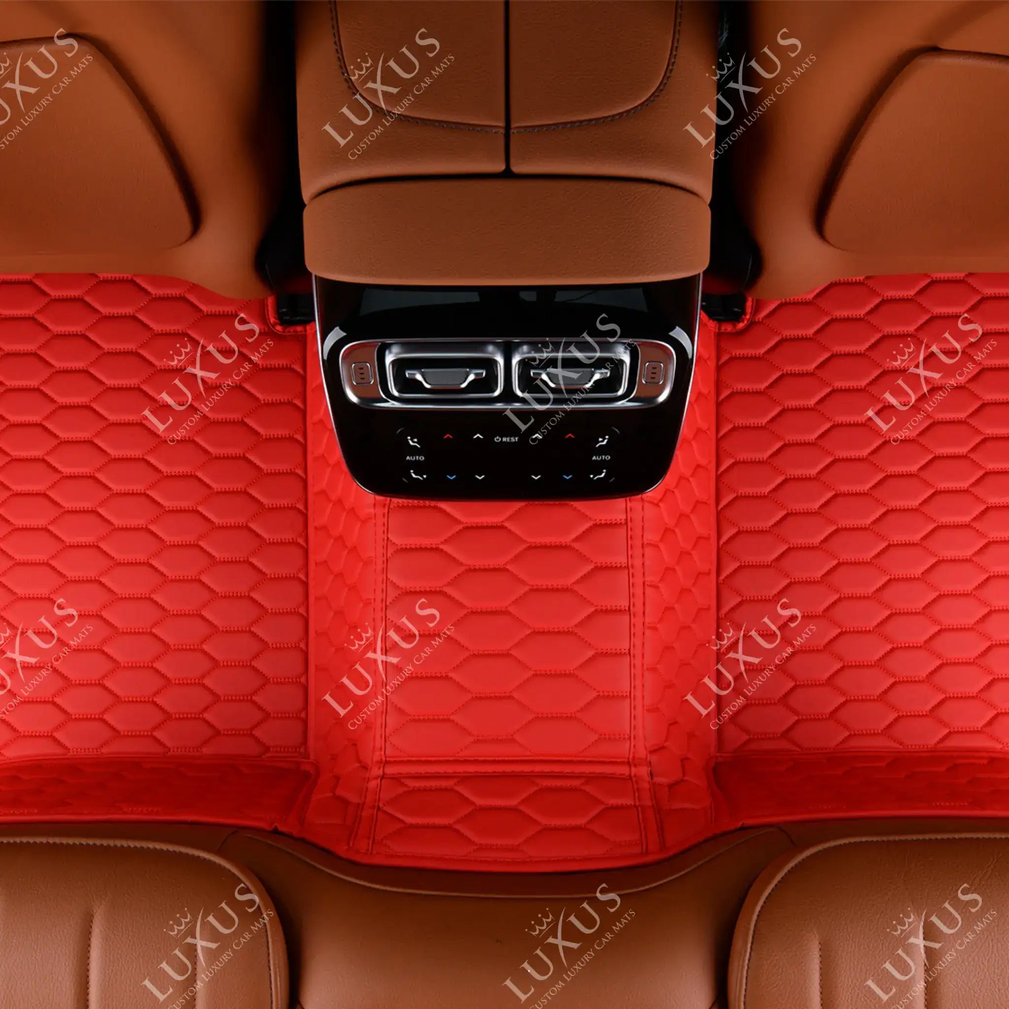 Luxus Premium Honeycomb Custom Car Mats Set | Ferrari Red
