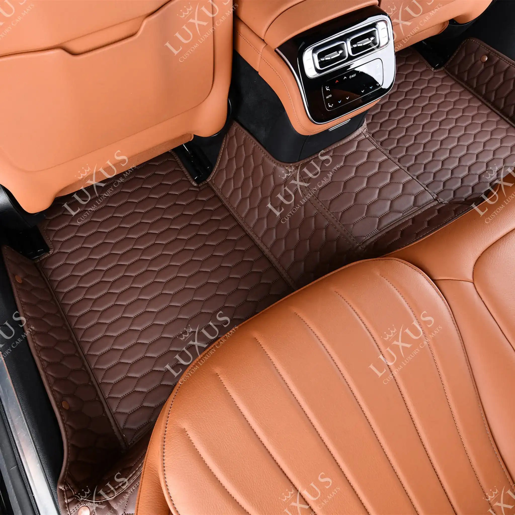 Luxus Premium Honeycomb Custom Car Mats Set | Chocolate Brown