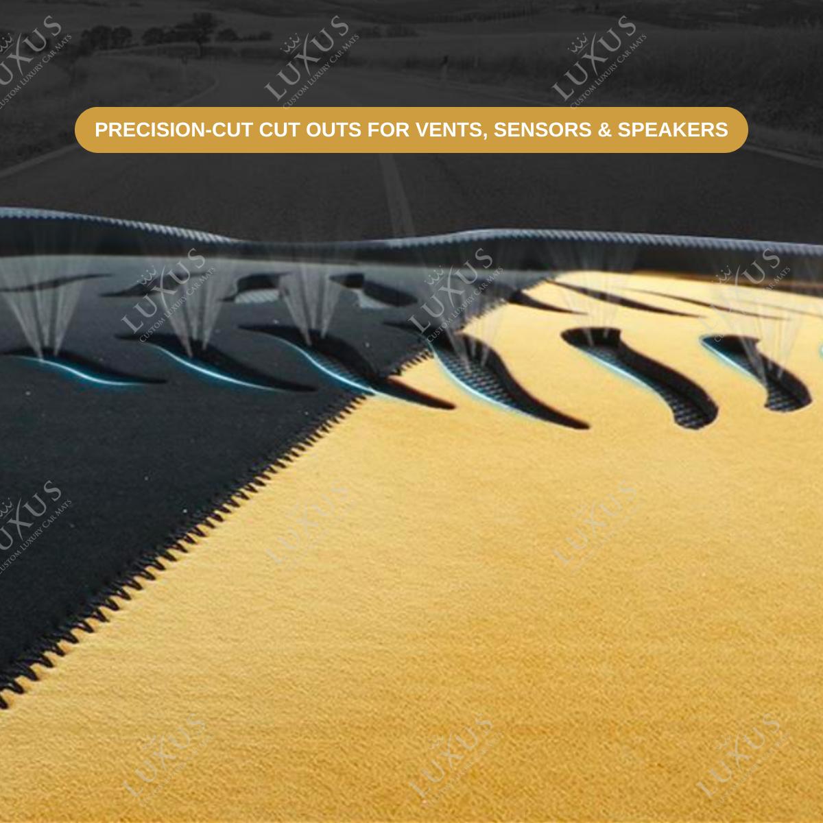 Hybrid Black & Pecan Brown Custom-Fit Premium Brushed Suede Dash Cover