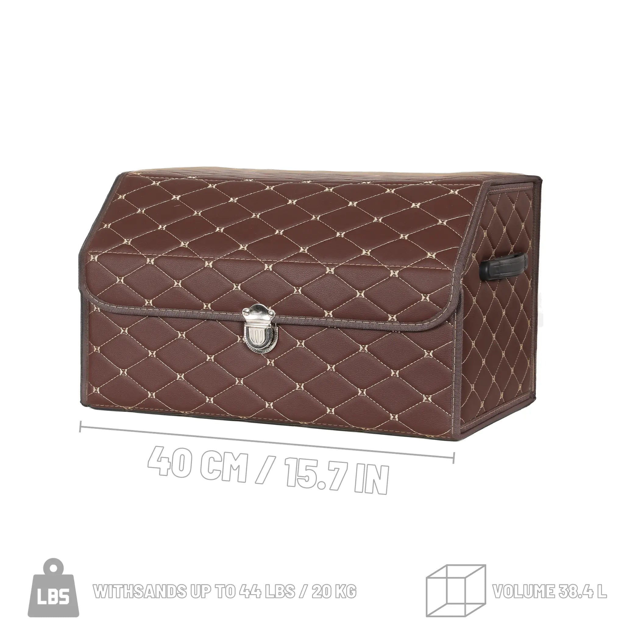 Chocolate Brown Diamond Trunk Organizer