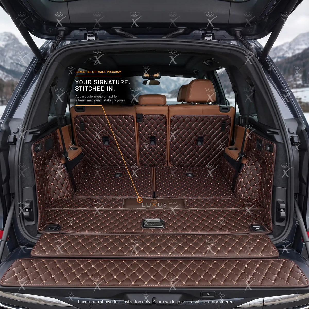Luxus Diamond 360Fit Series Trunk Mat | Chocolate Brown