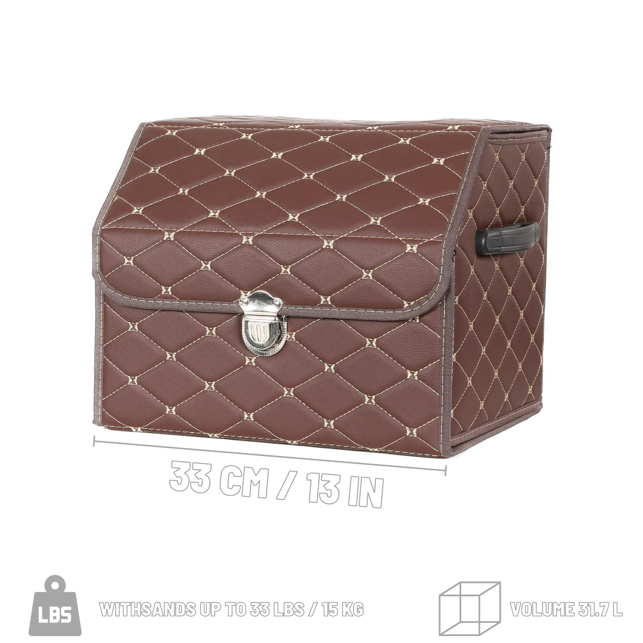 Chocolate Brown Diamond Trunk Organizer