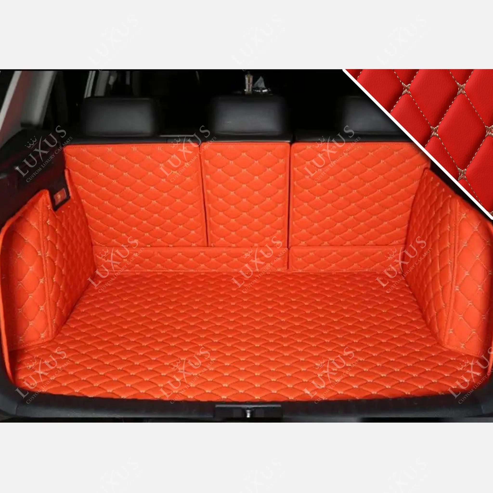 Luxus Car Mats™ – Ferrari Red 3D Luxus-Leder-Kofferraum-/Kofferraummatte