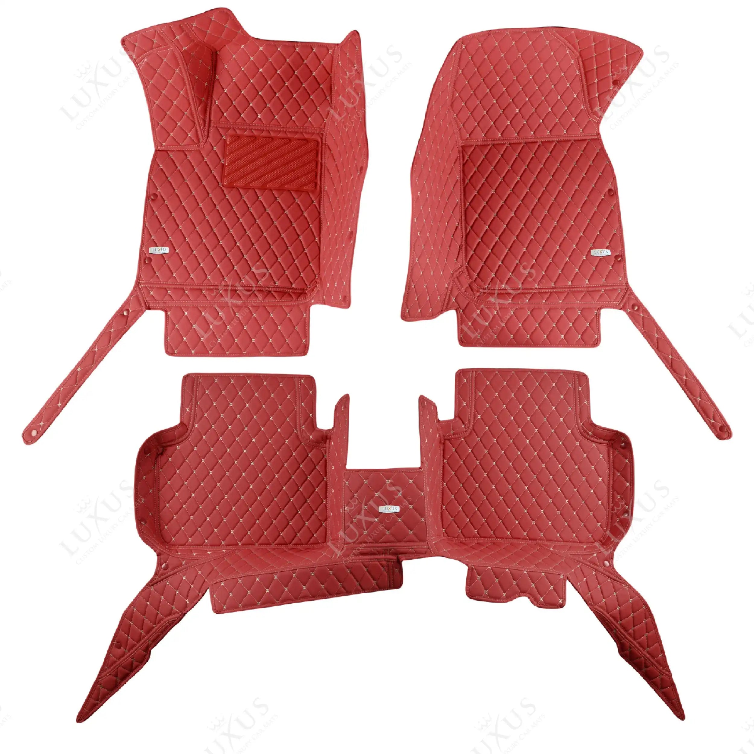 Luxus Car Mats™ - Set di tappetini per auto di lusso rosso ciliegia