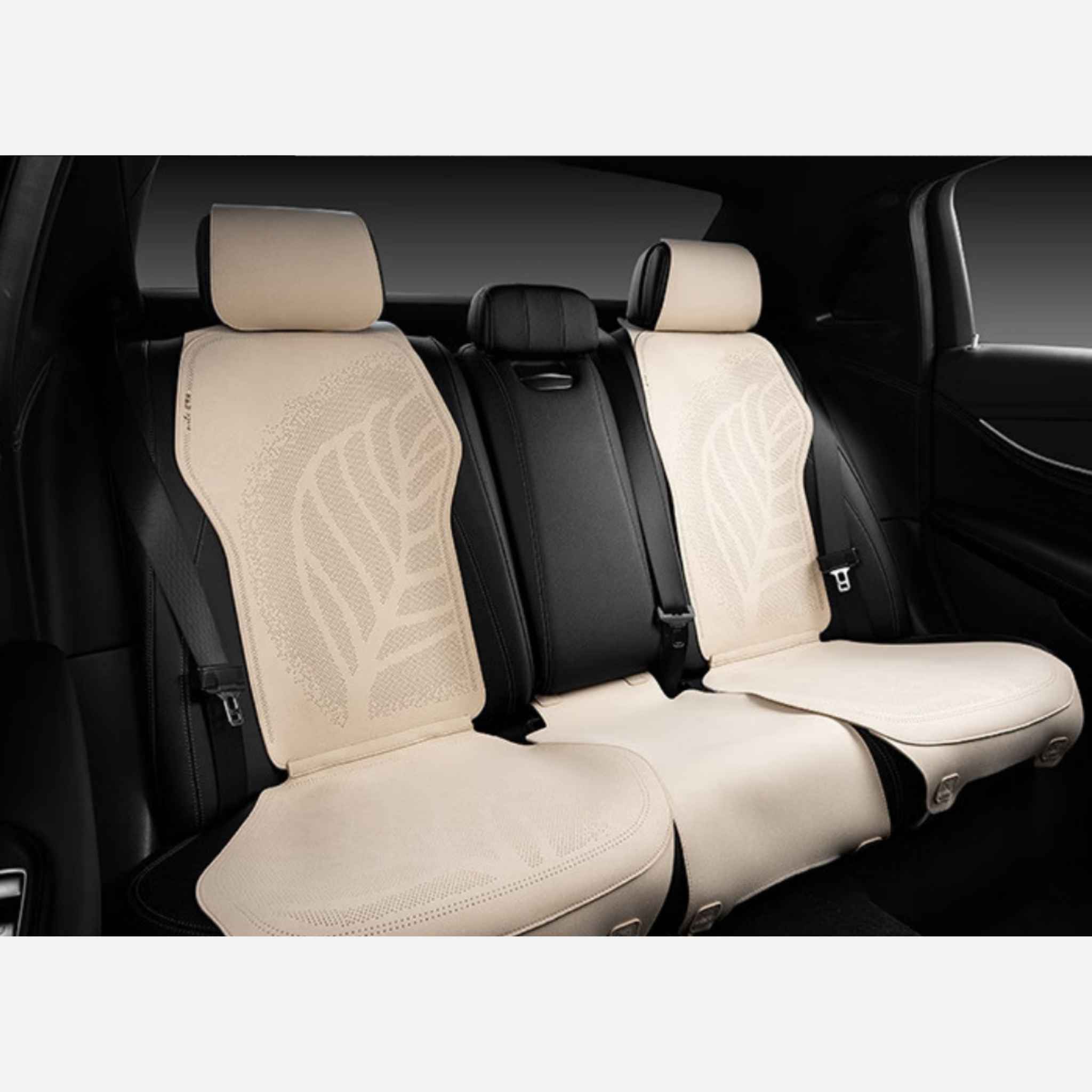 Breathable Minimalist Suede Seat Covers | Velvet Cream