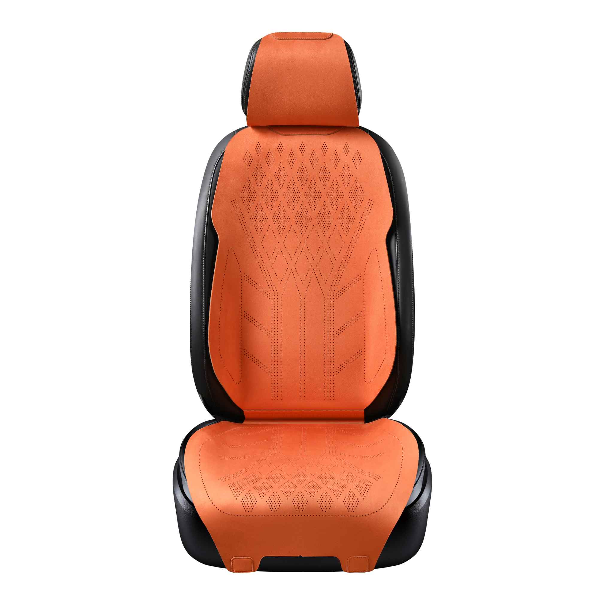 Luxus SeatSkin™ Suede Diamond Seat Covers | Lava Orange