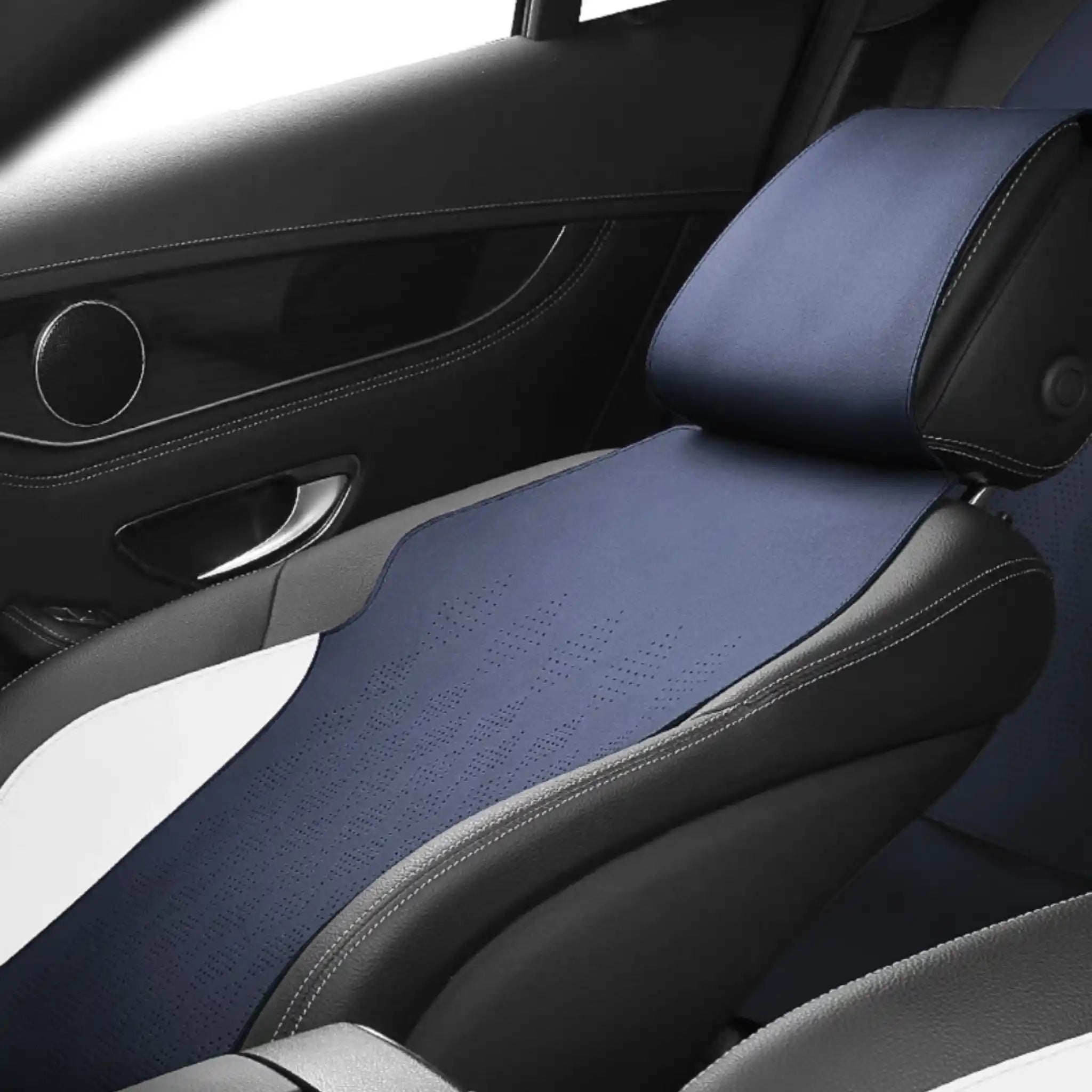 Breathable Minimalist Suede Seat Covers | Midnight Blue