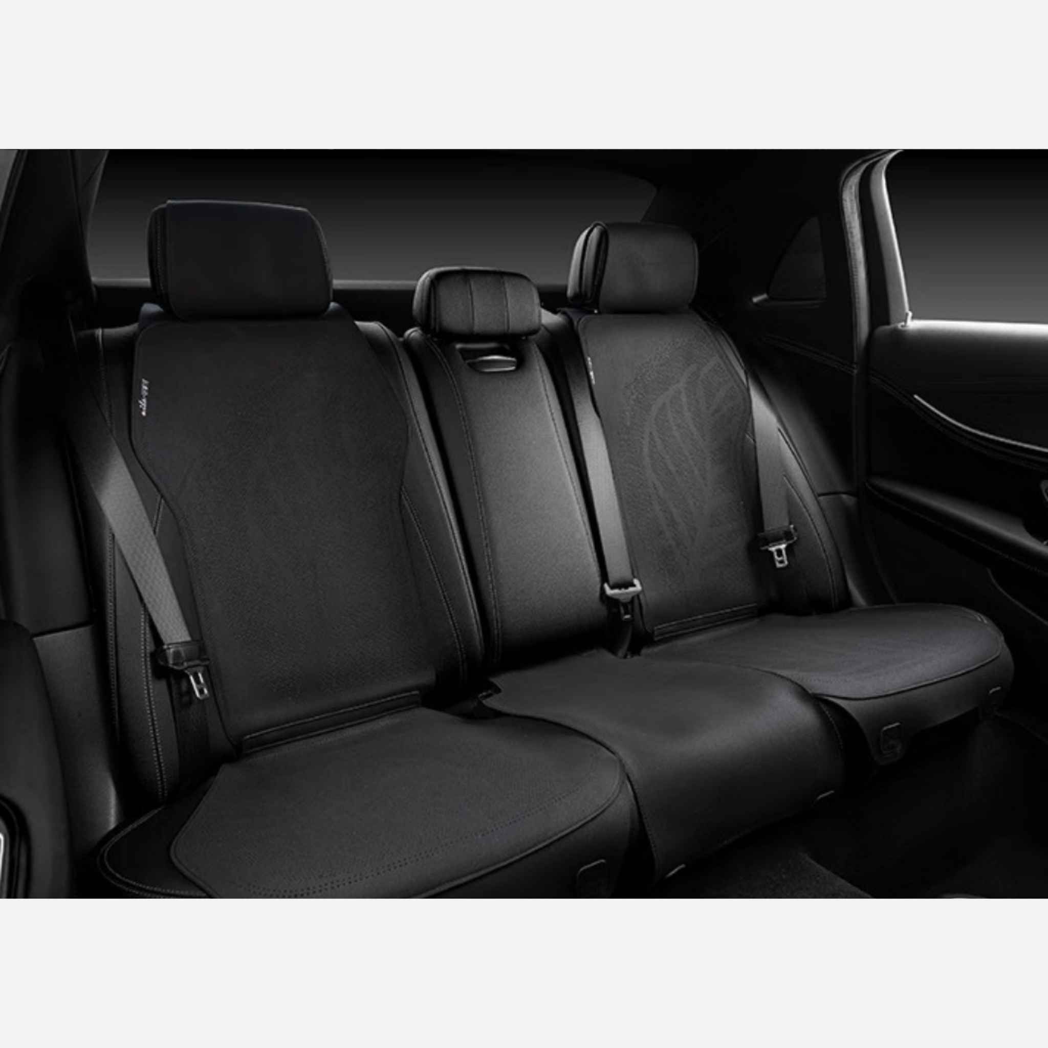 Breathable Minimalist Suede Seat Cover | Velvet Black