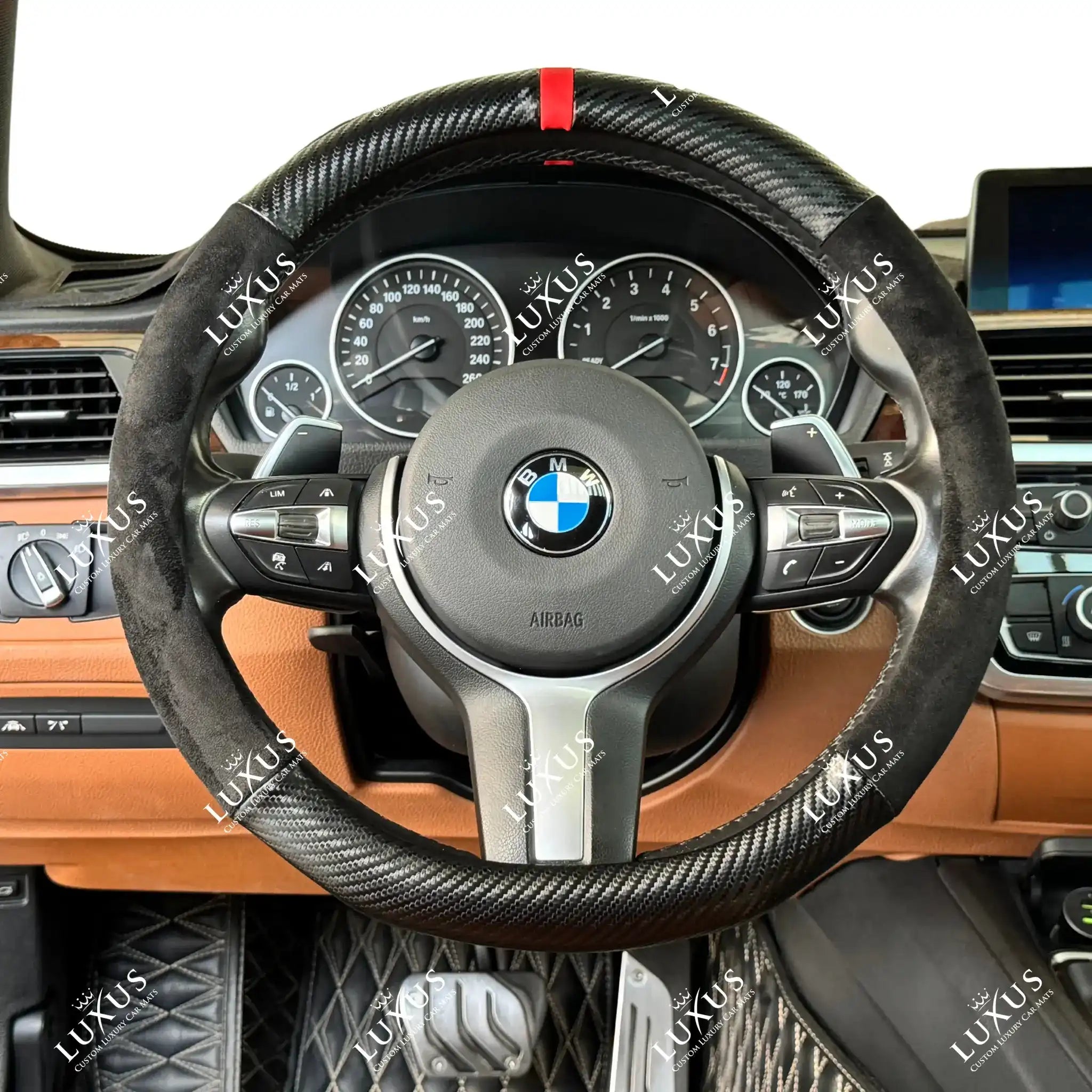 NEW Carbon + Suede Full Steering Wheel Cover