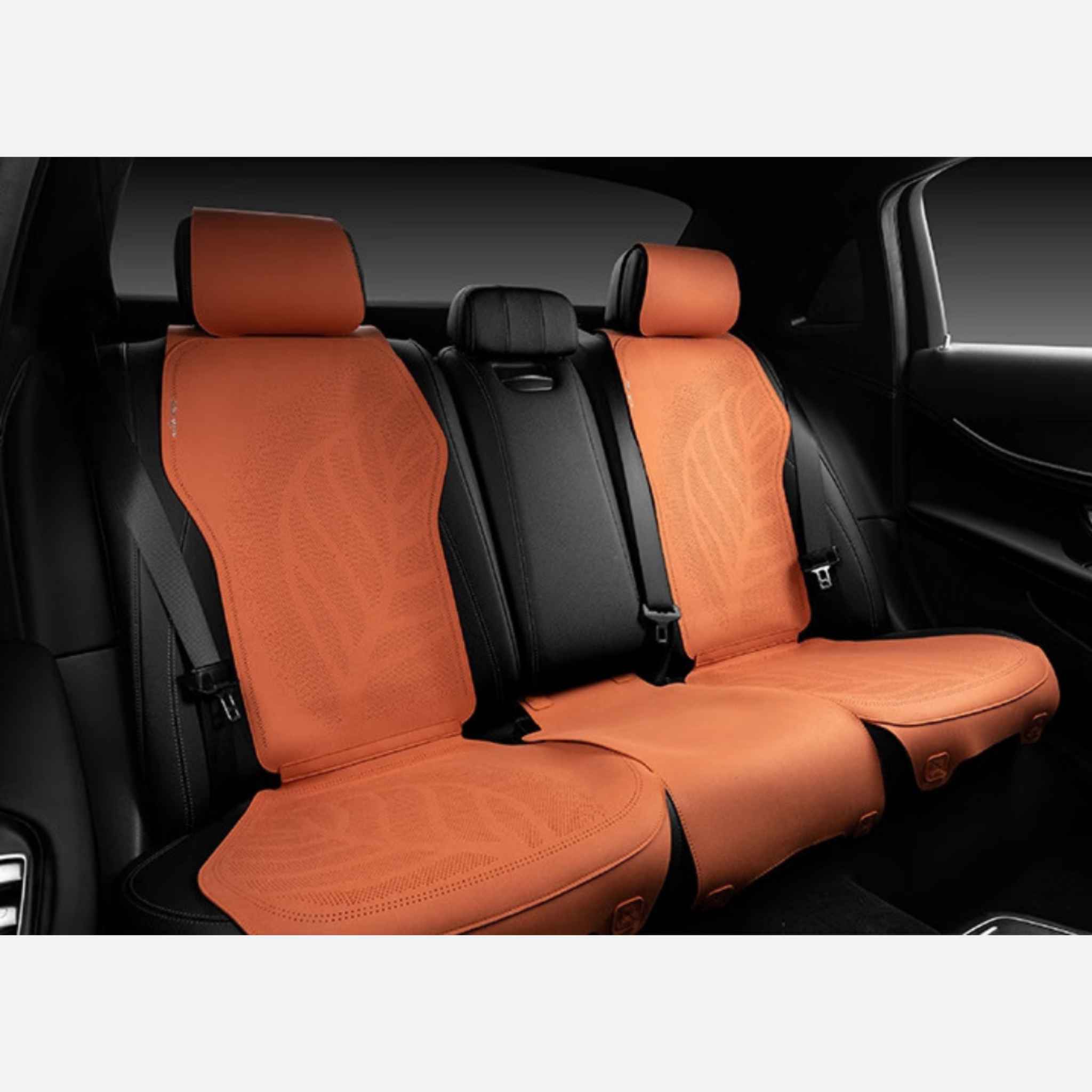 Luxus Premium Breathable Minimalist Suede Seat Covers | Velvet Tangerine