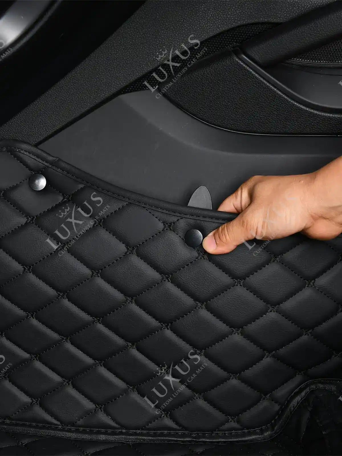 Leather Floor Mats - Quilted Leather  Custom Floor Mats - Beverly Hills  Motoring Accessories