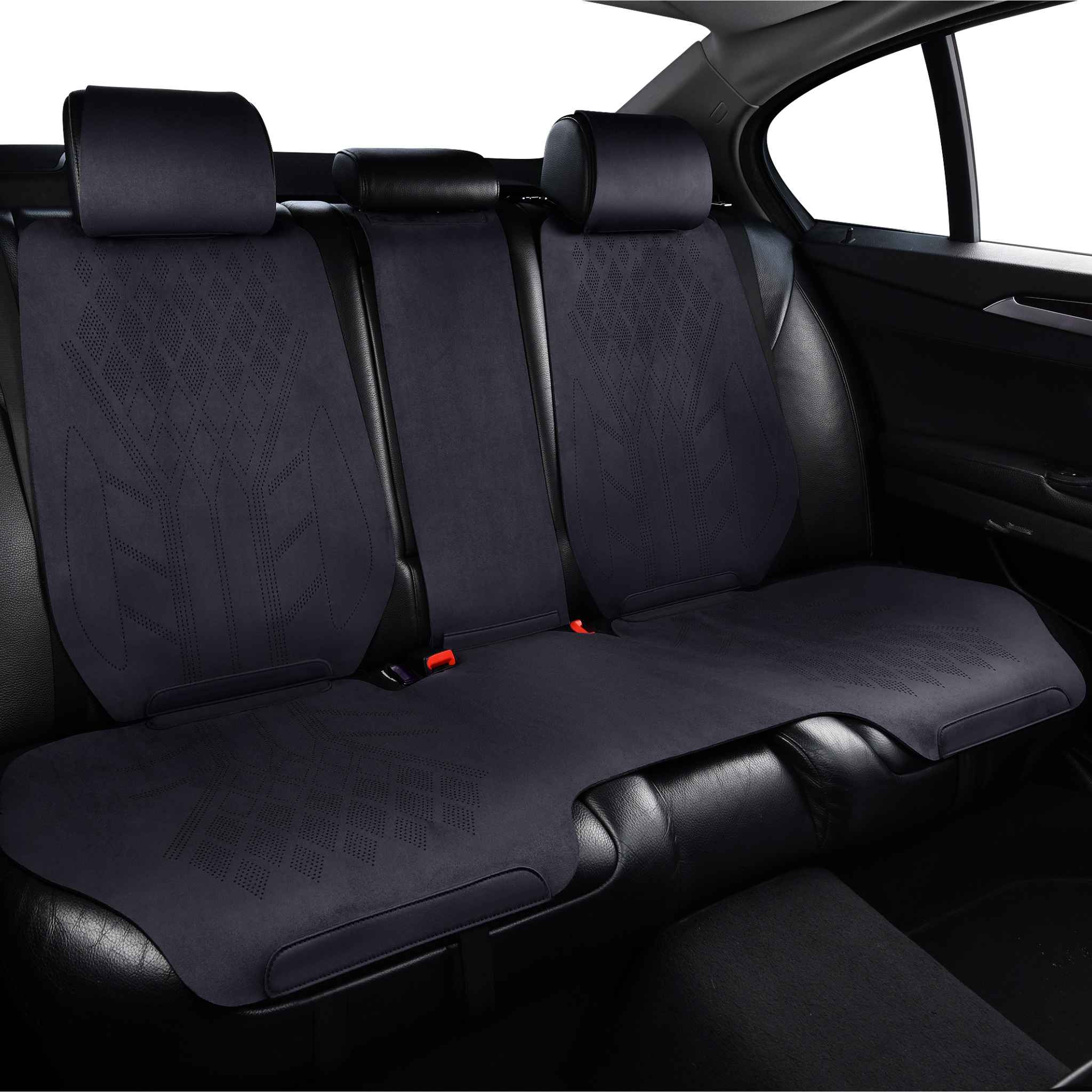Luxus SeatSkin™ Suede Diamond Seat Covers | Onyx Black