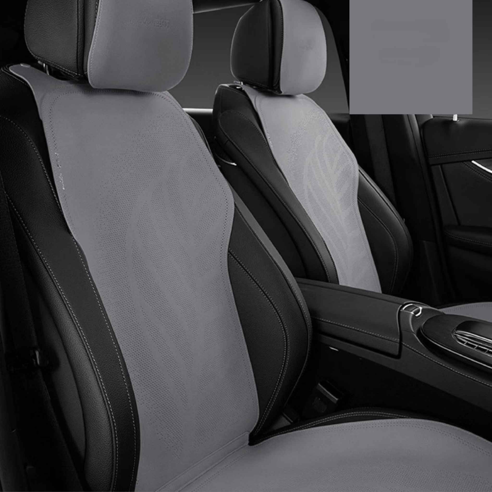 Breathable Minimalist Suede Seat Covers | Slate Gray