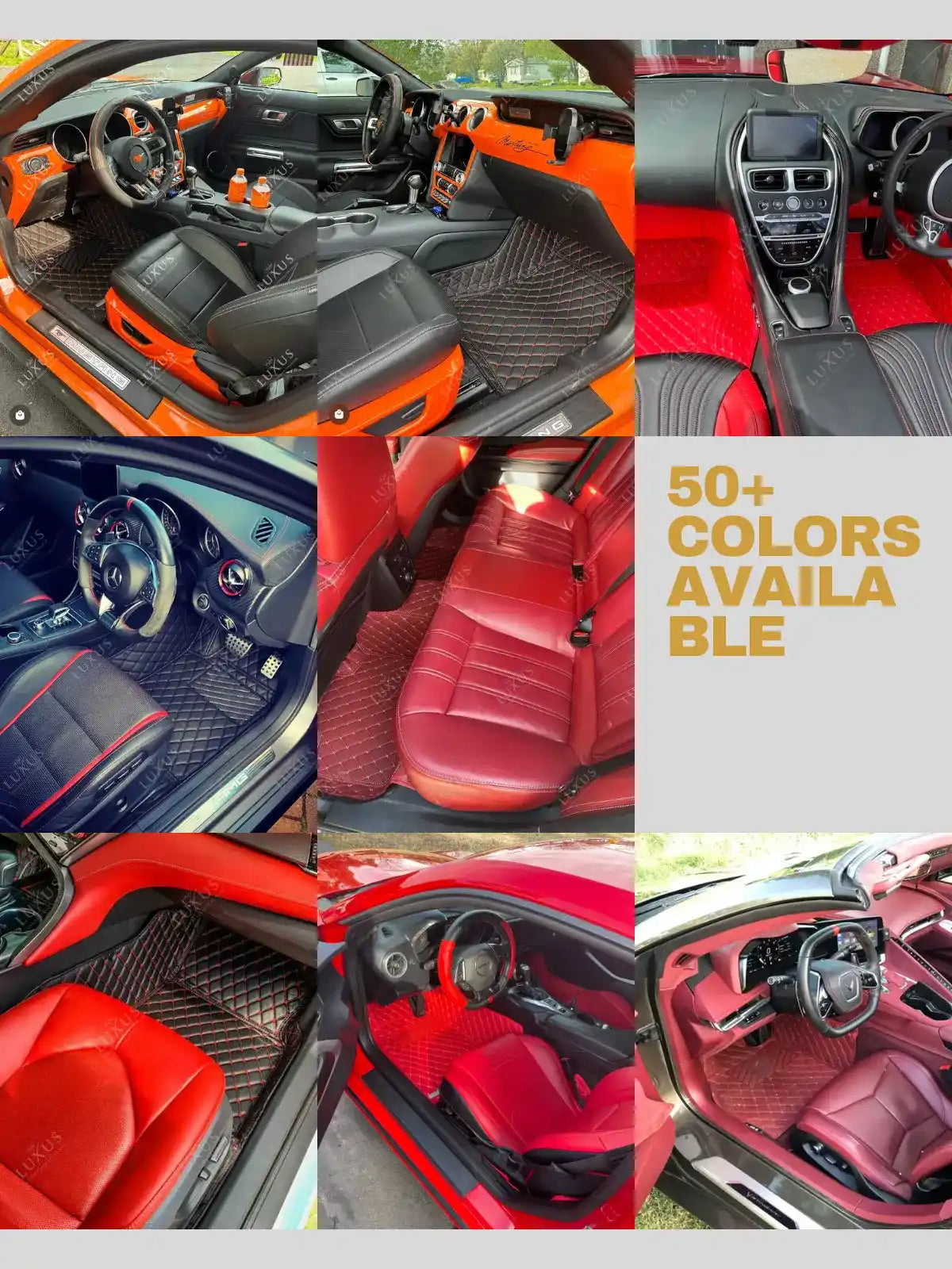 Colorful car discount floor mats