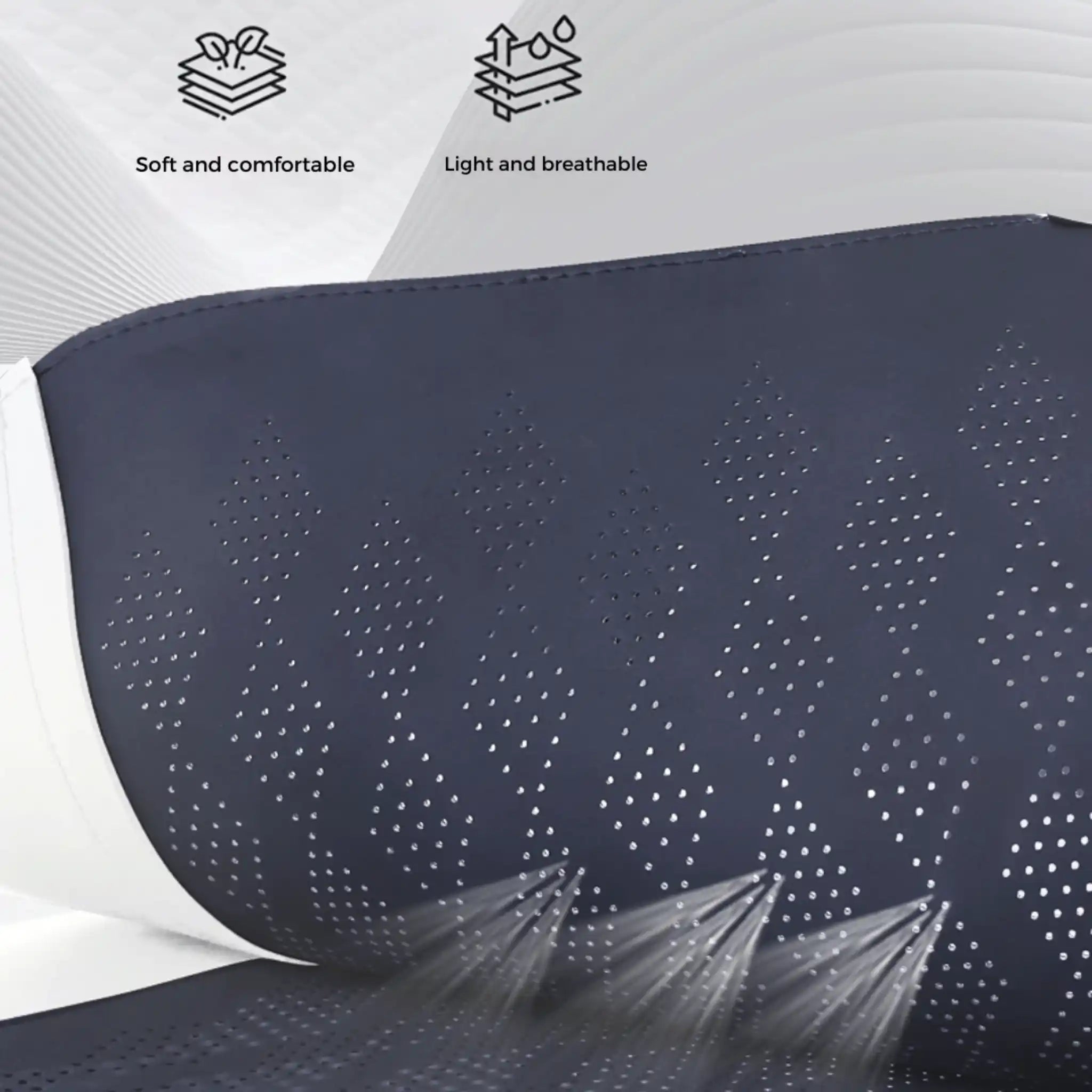 Breathable Minimalist Suede Seat Covers | Midnight Blue