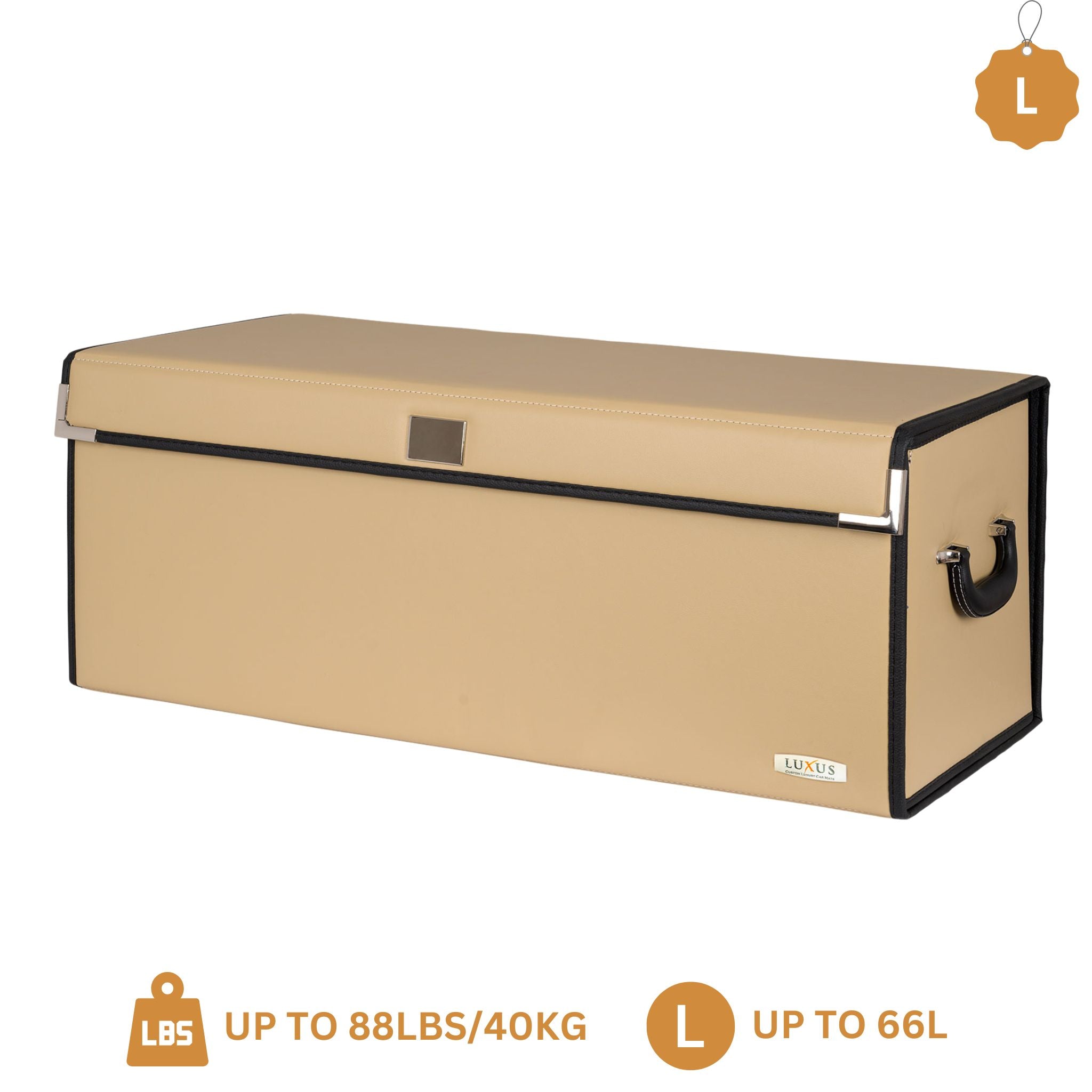 NEW Plain Cream Beige | Luxury Trunk Organizer by Luxus