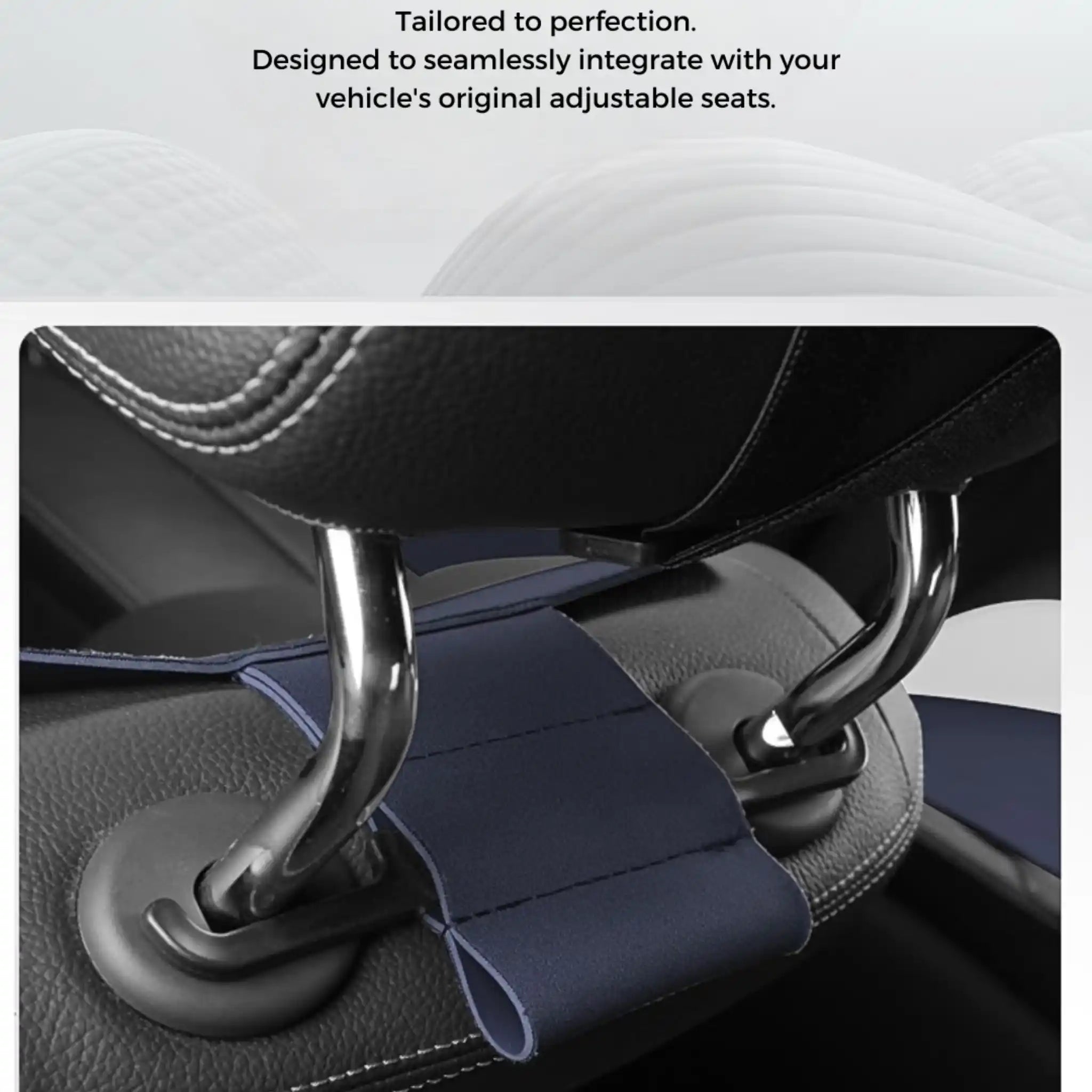 Breathable Minimalist Suede Seat Covers | Midnight Blue