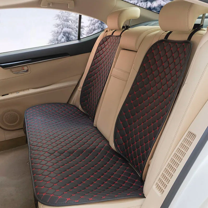 Black & Red Stitching Universal Diamond Seat Covers