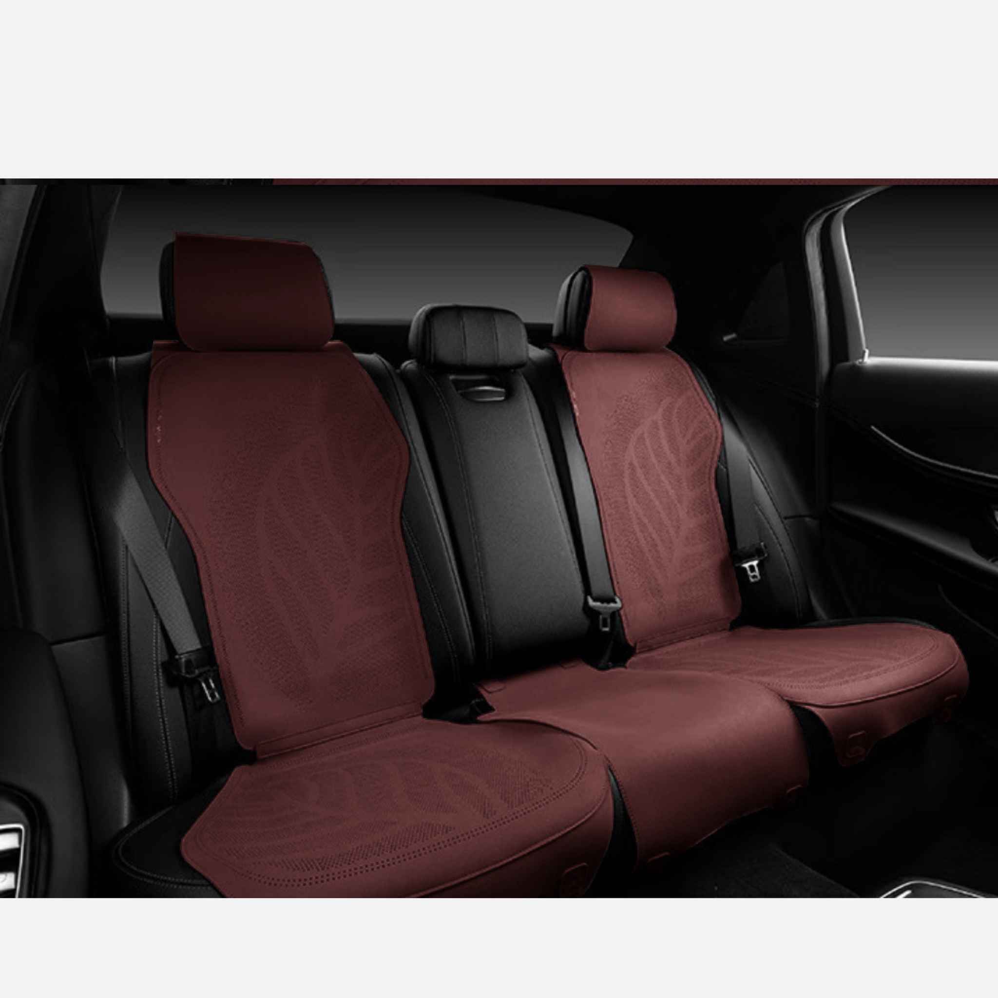 Luxus Premium Breathable Minimalist Suede Seat Covers | Velvet Burgundy