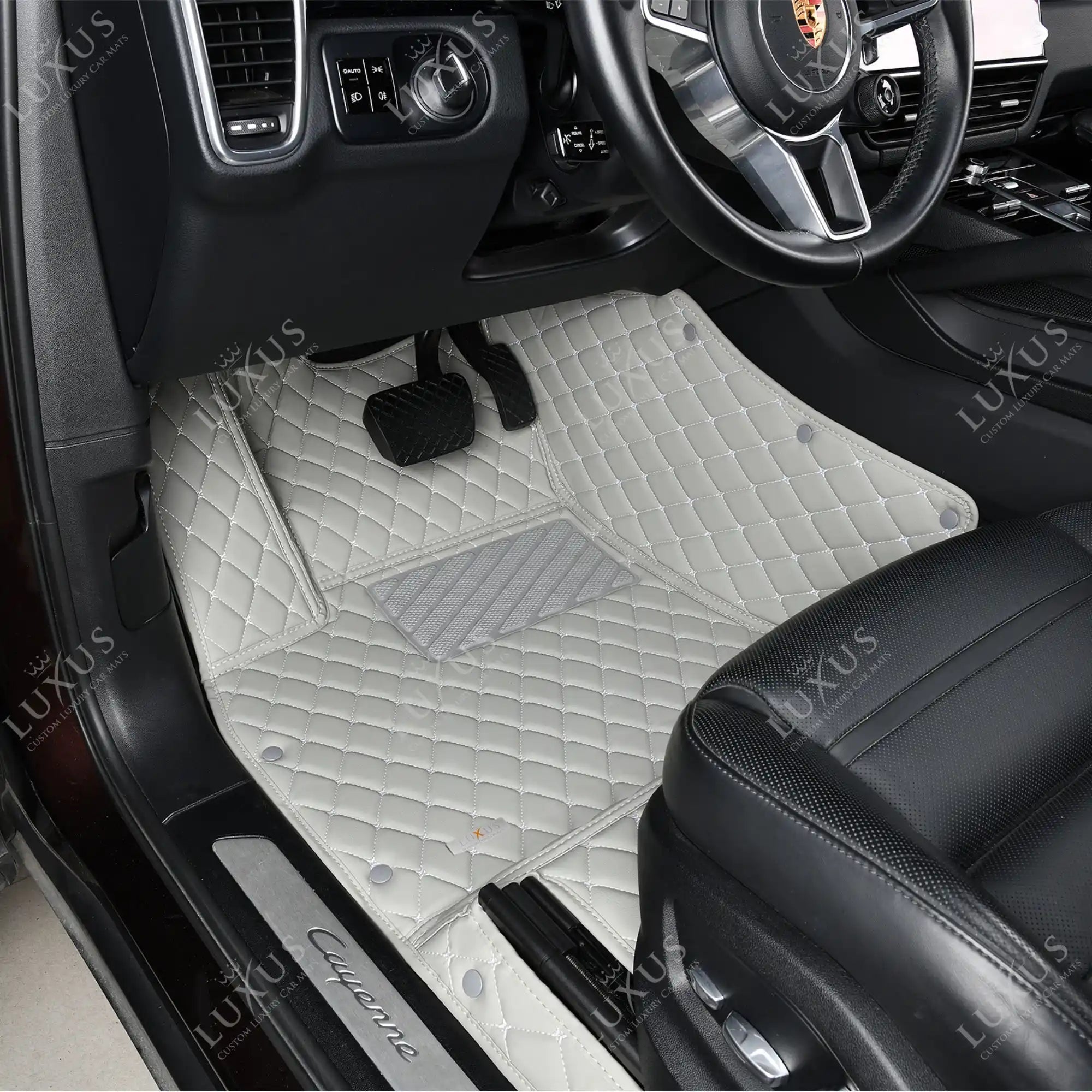 Floor Mats For Car, Truck & SUV Luxus Car Mats Custom All-Weather  Waterproof Diamond Auto Floor Liner Carpets Rugs Grey