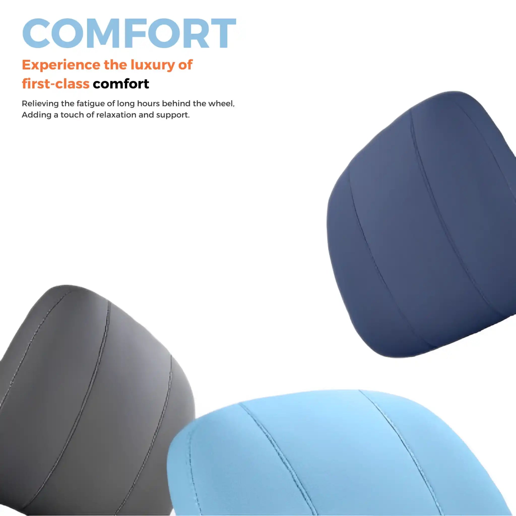 Luxus Premium Breathable Minimalist Suede Seat Covers | Midnight Blue