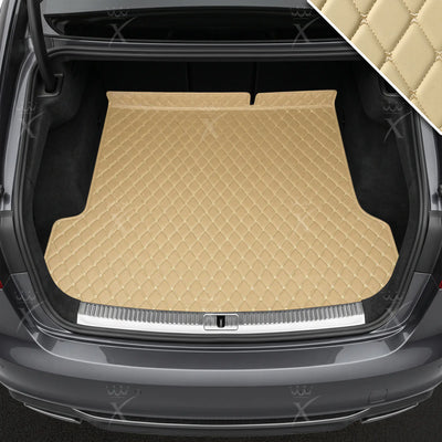 Luxus Car Mats™ – Luxus-Leder-Kofferraum-/Kofferraummatte in Creme-Beige