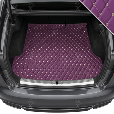Luxus Car Mats™ - Alfombrilla para maletero/maletero de cuero de lujo color morado lavanda