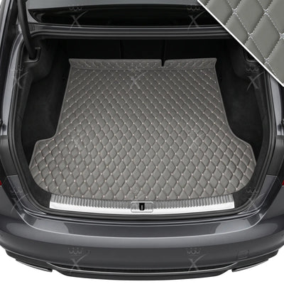Luxus Car Mats™ - Lichtgrijze luxe lederen koffer-/koffermat