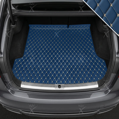 Luxus Car Mats™ – Luxus-Leder-Kofferraum-/Kofferraummatte in Vintage-Blau