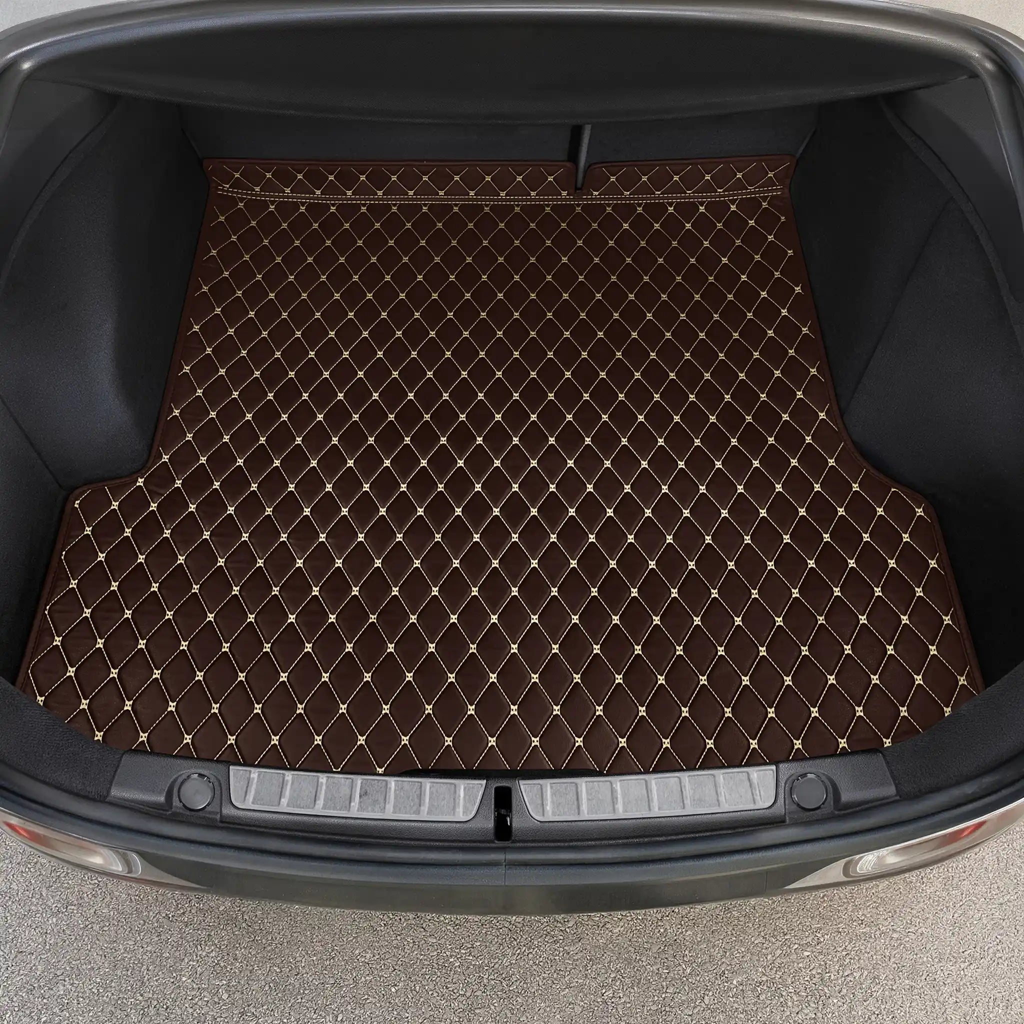 Luxus Diamond Base Series Trunk Mat | Chocolate Brown