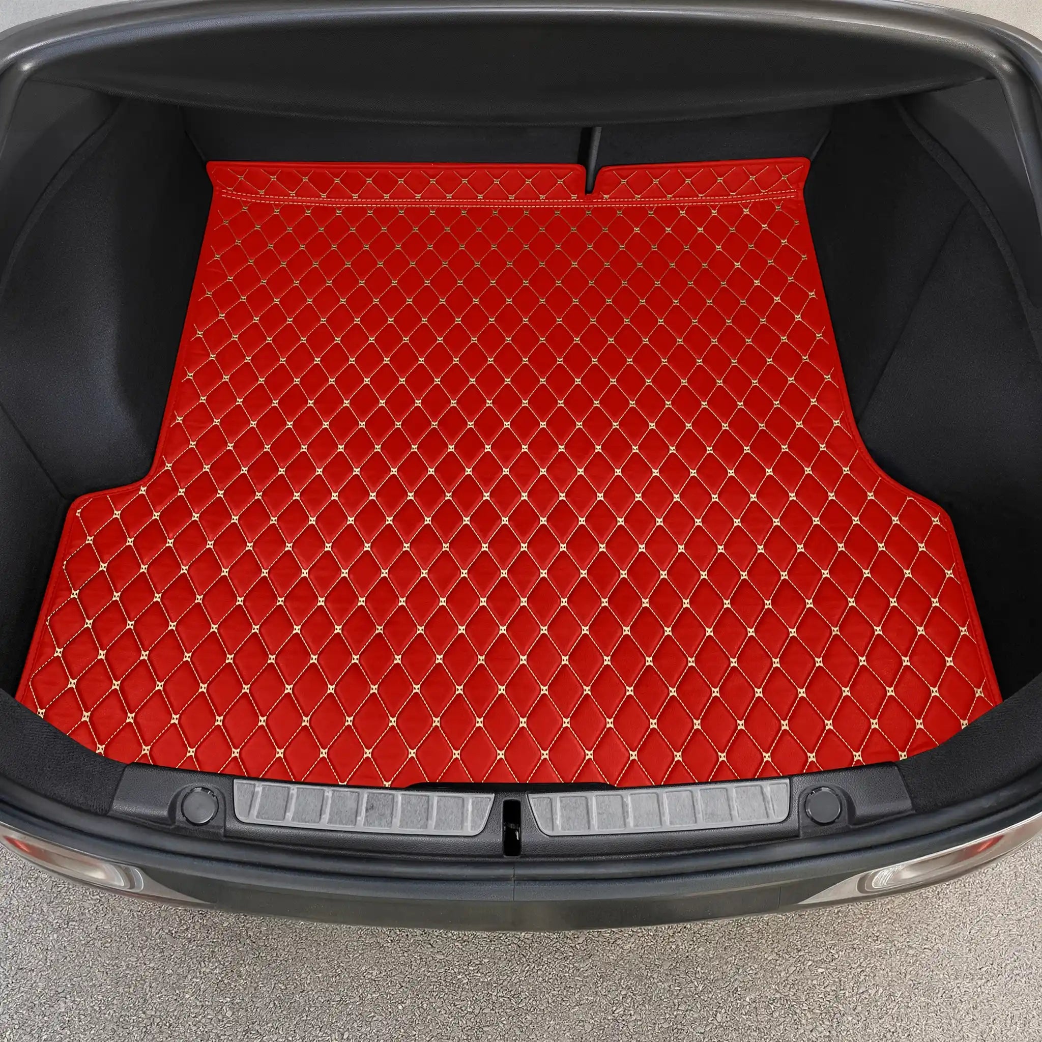 Luxus Car Mats™ - Ferrari rode luxe lederen koffer-/koffermat