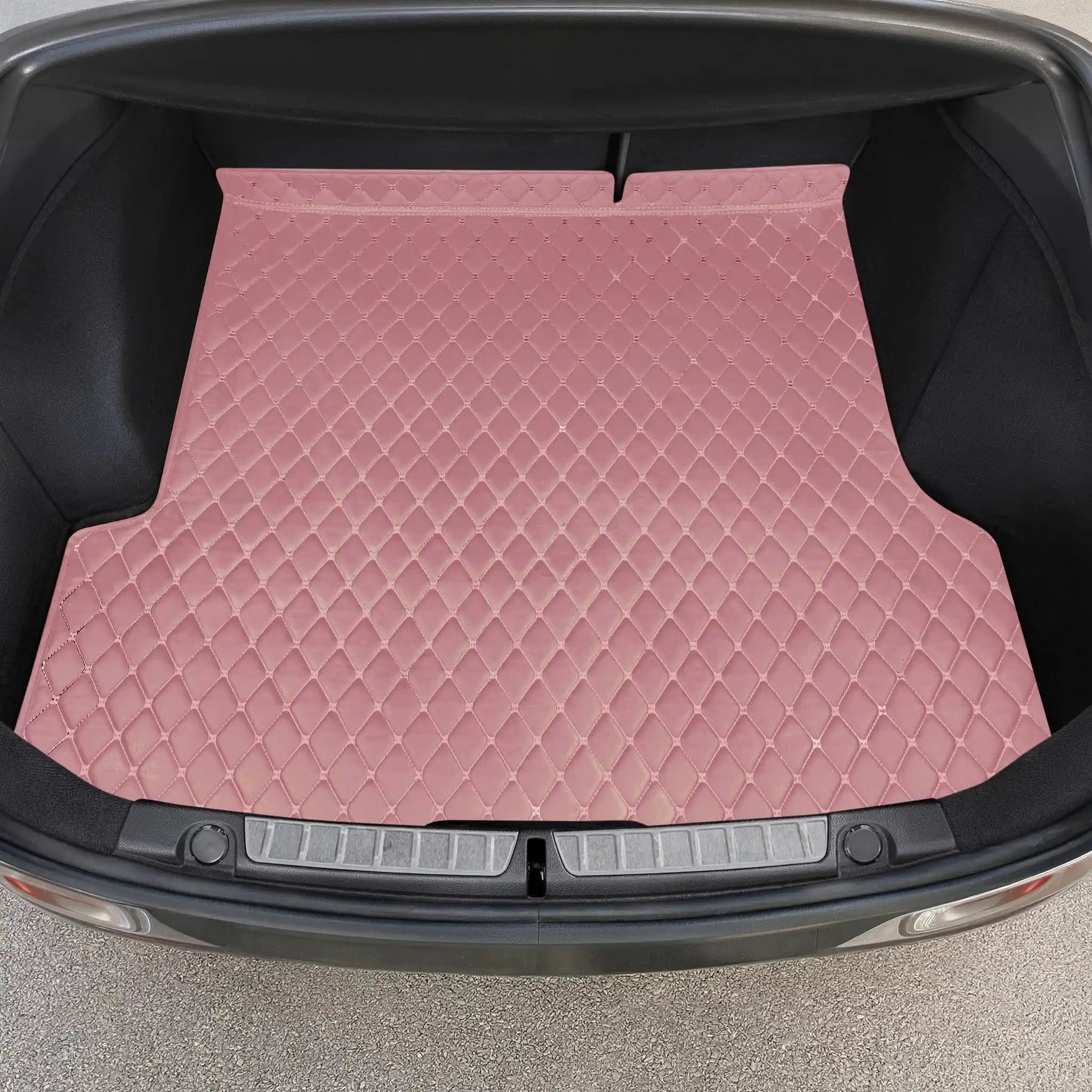 Luxus Car Mats™ - Kersenrode luxe lederen koffer-/koffermat