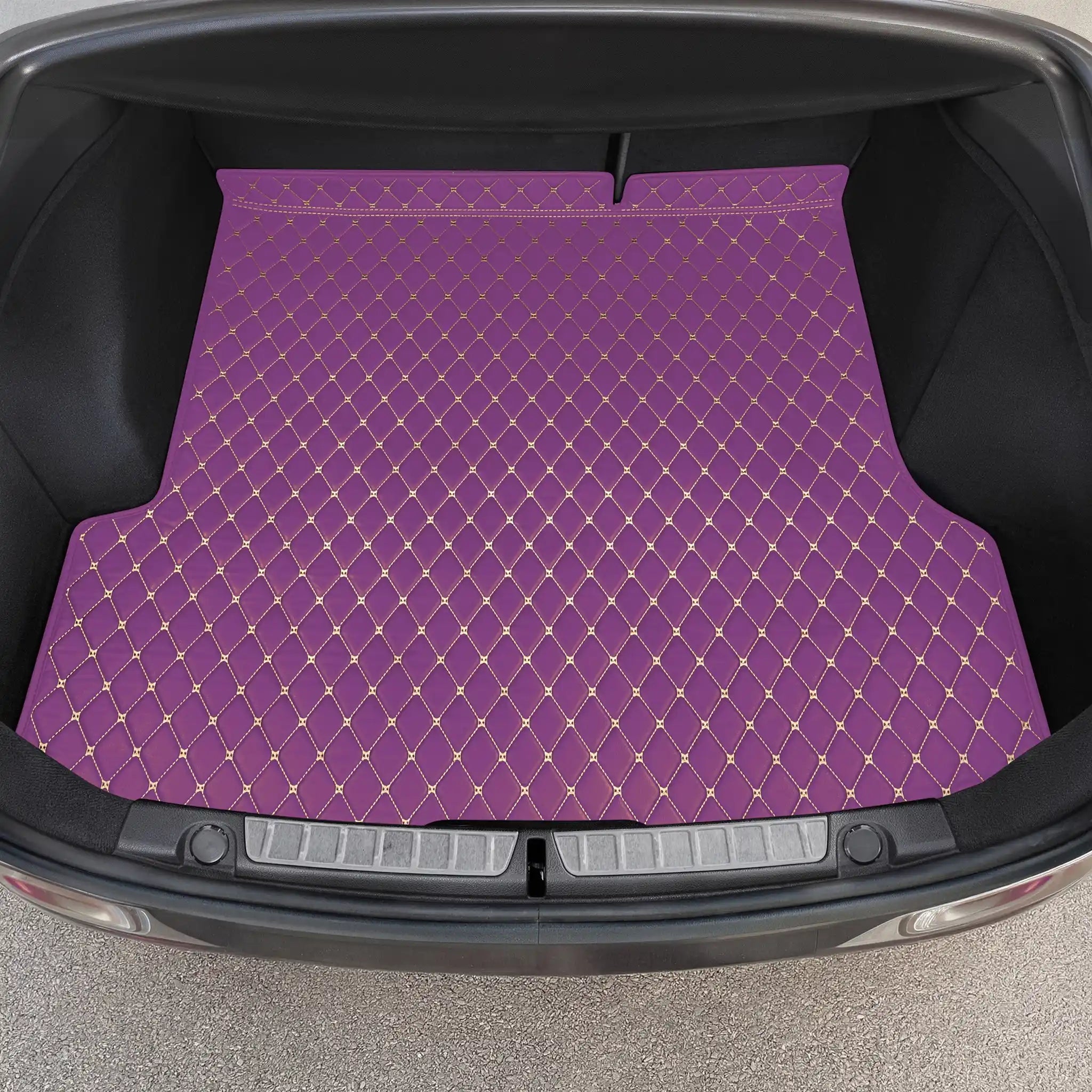Luxus Car Mats™ – Lavender Purple Luxus-Leder-Kofferraum-/Kofferraummatte