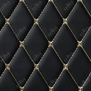 Black & Beige Stitching Diamond Luxury Boot/Trunk Mat