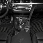 Twin-Diamond Black & Beige Stitching Luxury Car Mats Set