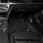 Twin-Diamond Black & Beige Stitching Luxury Car Mats Set