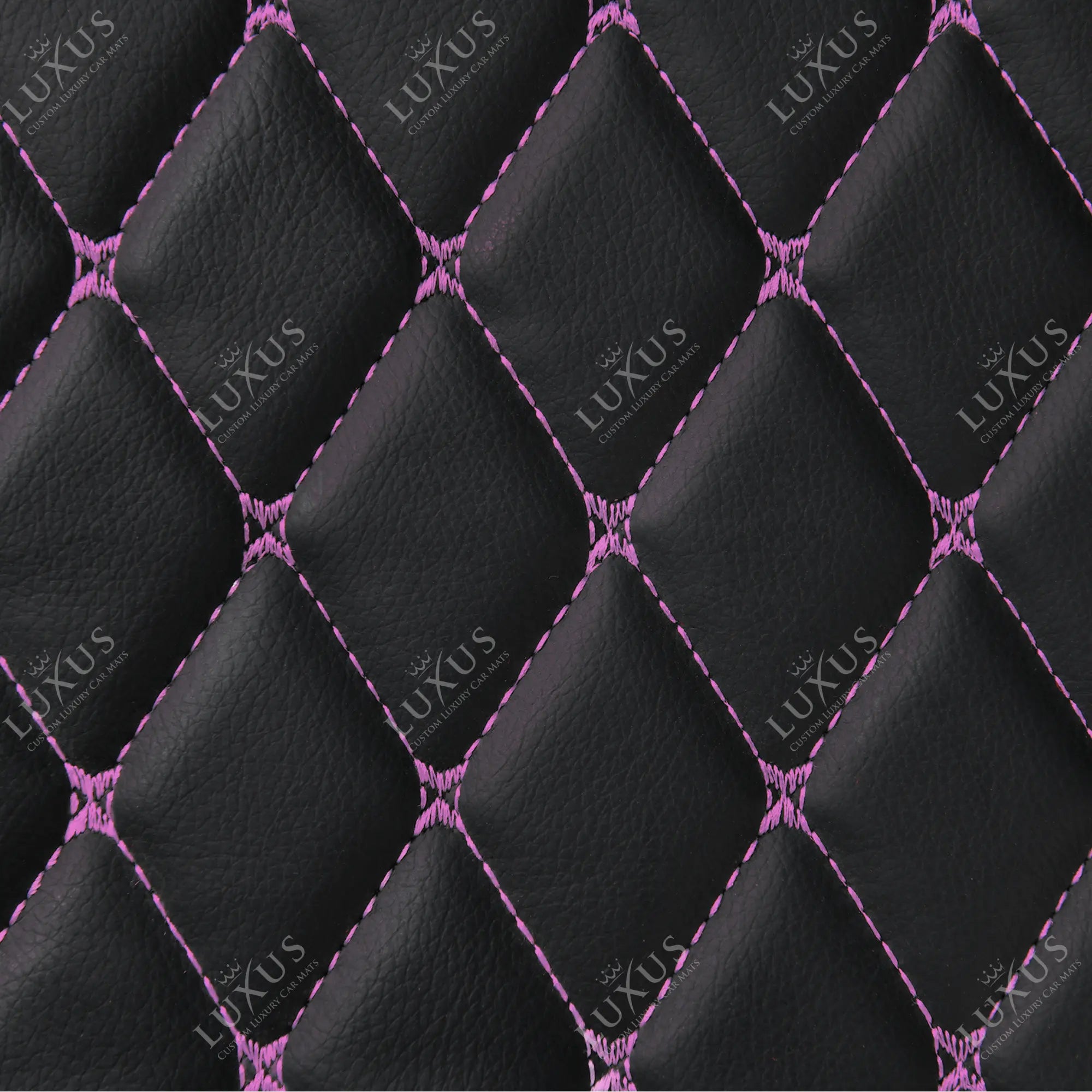 Luxus Car Mats™ - Zwart en paars stiksel 3D luxe lederen koffer-/koffermat