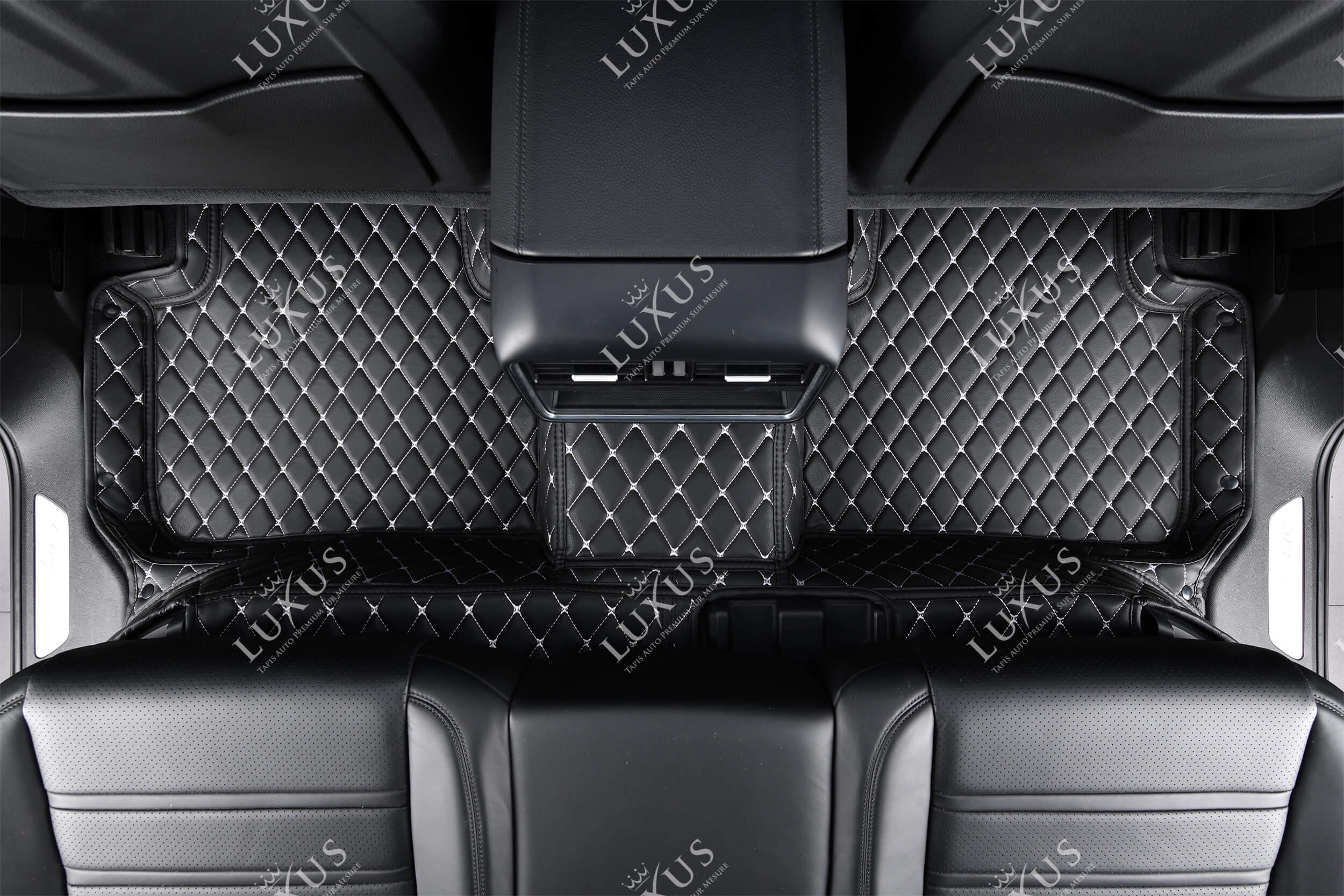 Luxus Car Mats™ - Caramel bruine streep luxe automatten set