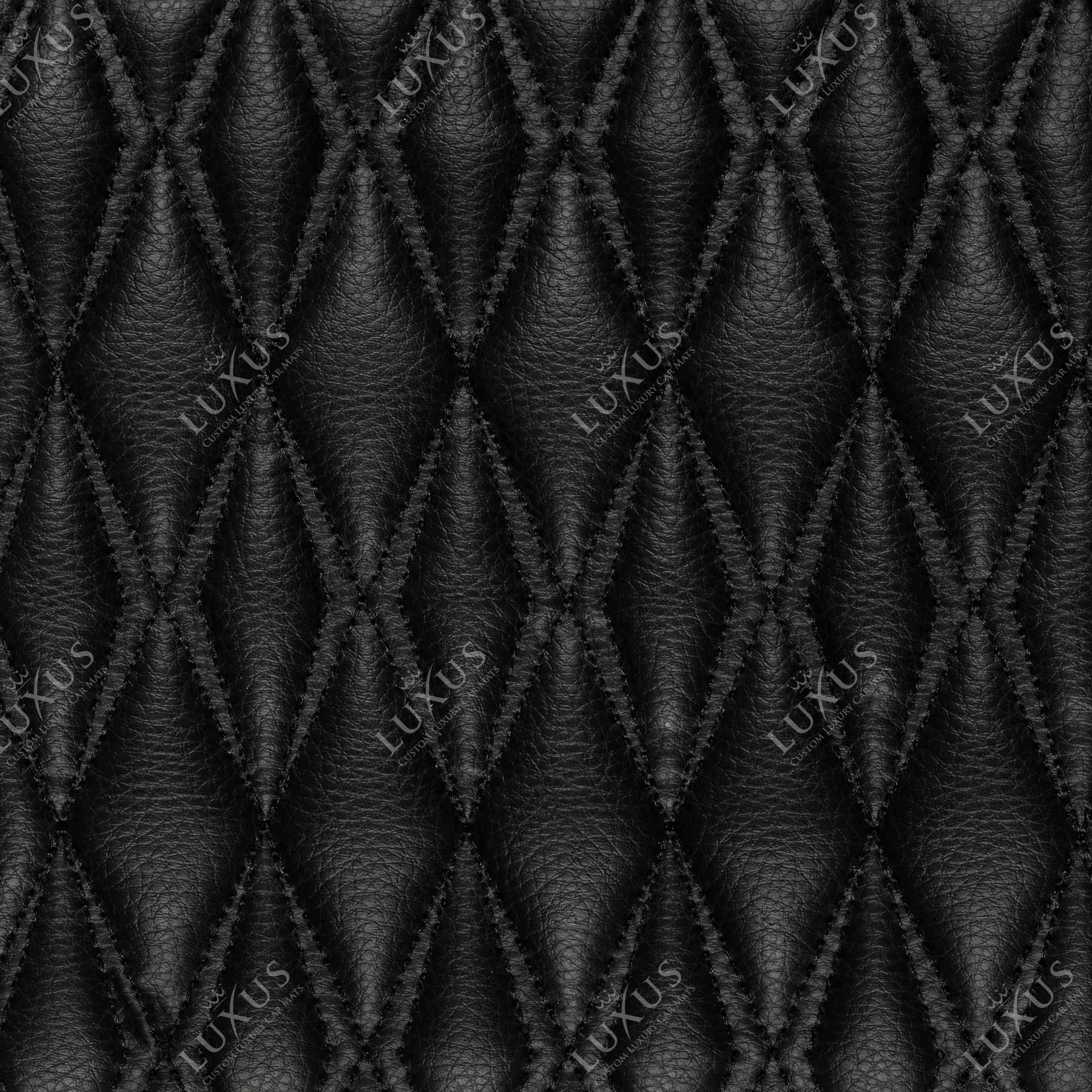 Black & Black Stitching Twin-Diamond Luxury Boot/Trunk Mat