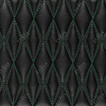 Black & Green Stitching Twin-Diamond Luxury Boot/Trunk Mat