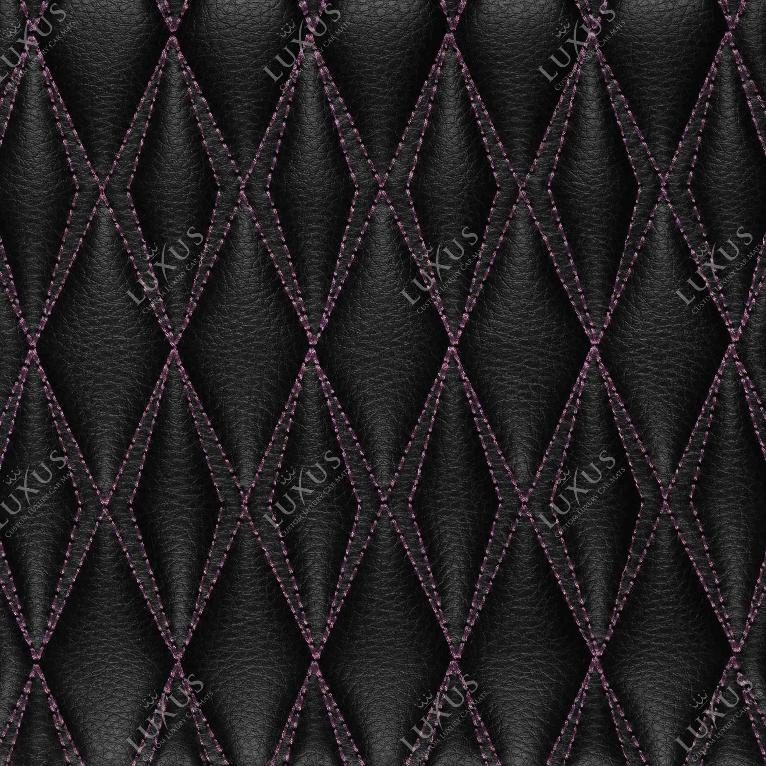 Black & Purple Stitching Twin-Diamond Luxury Boot/Trunk Mat