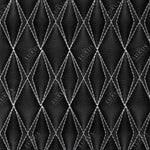 Twin-Diamond Black & White Stitching Luxury Car Mats Set