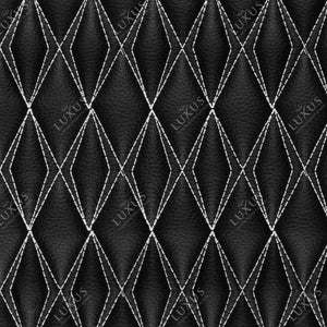 Twin-Diamond Black & White Stitching Luxury Car Mats Set