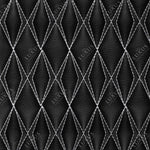 Black & White Stitching Twin-Diamond Luxury Boot/Trunk Mat