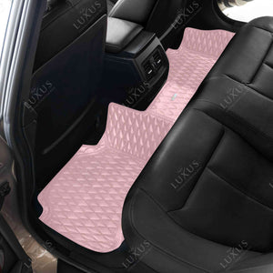 Twin-Diamond Blossom Pink Stitching Luxury Car Mats Set